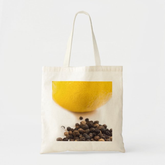Tote Bag Poivre noir et citron (Devant)