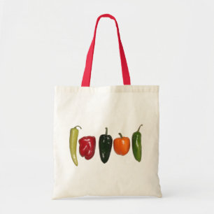 Tote Bag Poivrons dans une rangée