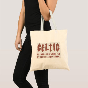 Tote Bag Police alphabétique celtique