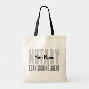 Tote Bag Police noire de l'agent de signature de prêt notai