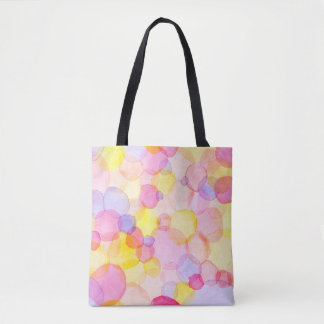 Tote Bag Polka Dot Splash : Aquarelle colorée