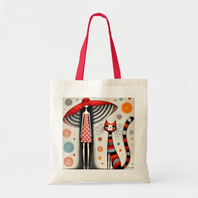 Tote Bag Polka Dots and Whiskers (Devant)