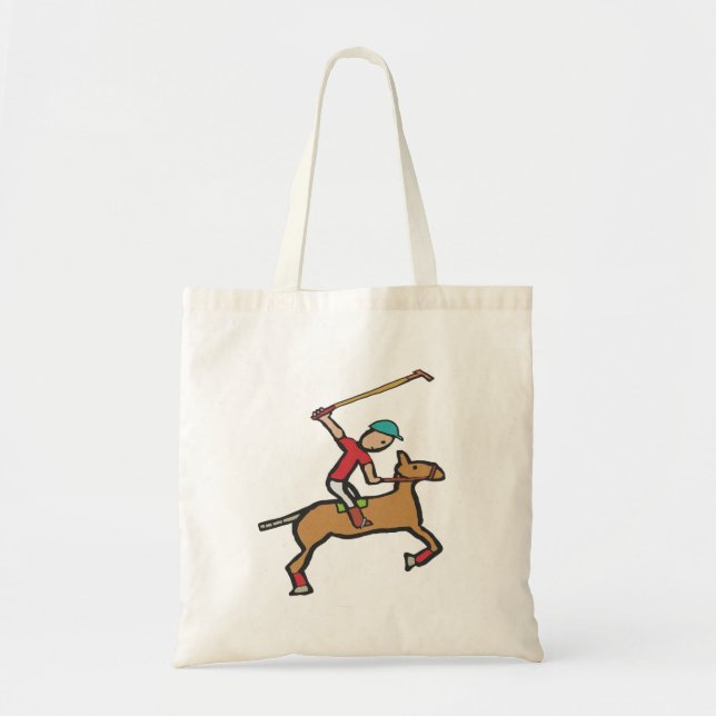 Tote Bag Polo Jouer cheval et cavalier (Devant)