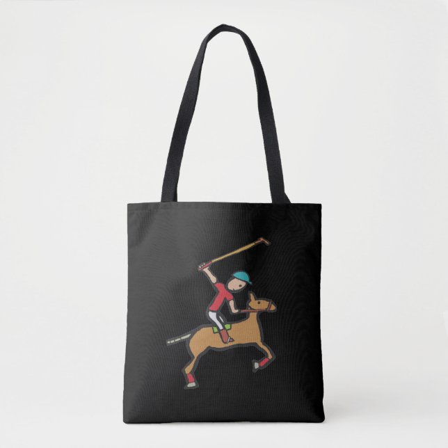 Tote Bag Polo Jouer cheval et cavalier (Devant)