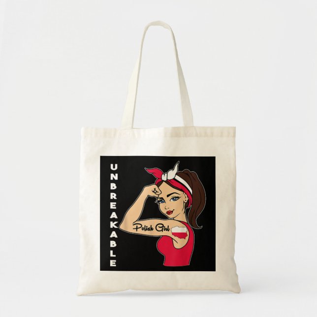 Tote Bag Pologne Fille inbrisable patrimoine Pologne Drapea (Devant)