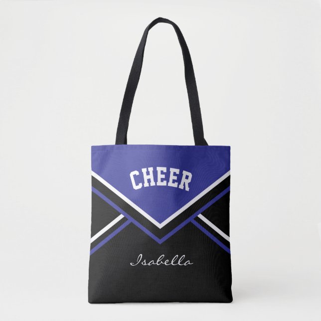 Tote Bag Pom-pom girl bleu foncé (Devant)