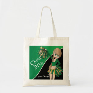 Tote Bag Pom-pom girl de vert de diva d'acclamation