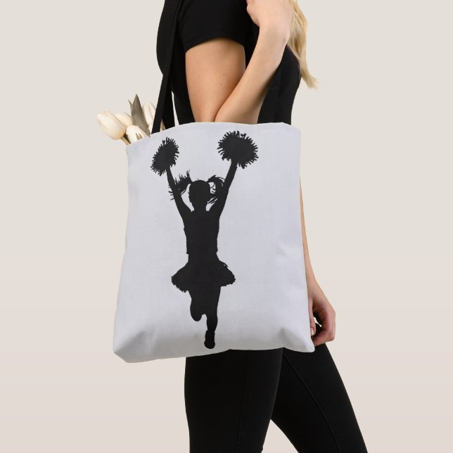 Tote Bag Pom-pom girl Silhouette Girl (De près)