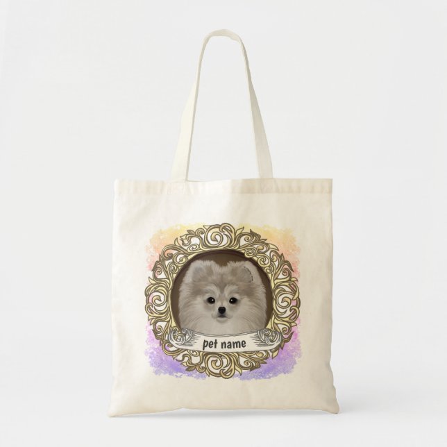 Tote Bag Pomeranian Dog (Devant)