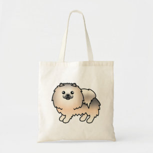 Tote Bag Pomeranian Sable Crème Chien de Dessin Animé Migno