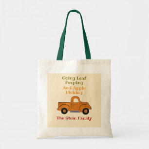 Tote Bag Pomme à la feuille ramasser Camion peint à la main