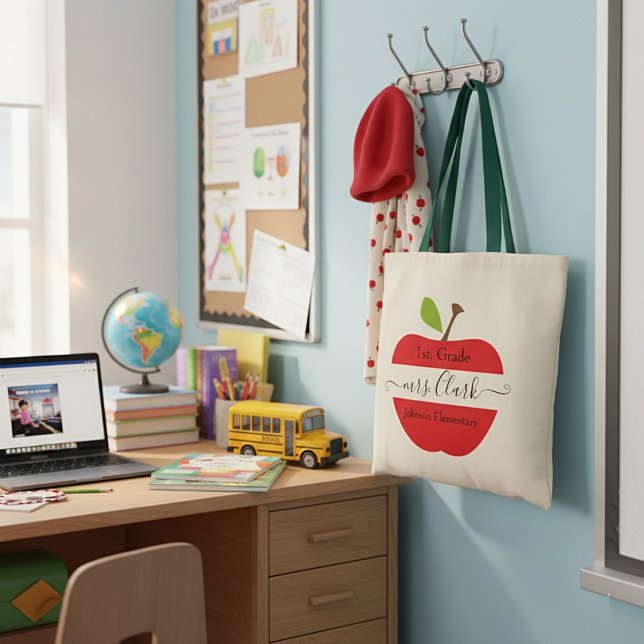 Tote Bag pomme de professeur personnalisée  (Créateur téléchargé)