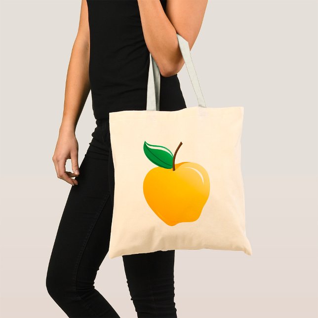 Tote Bag Pomme Dorée Fruit Jaune Clair (Créateur téléchargé)
