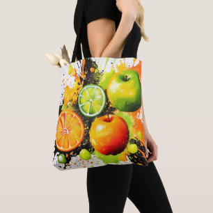 Tote Bag Pomme et agrumes éclatent