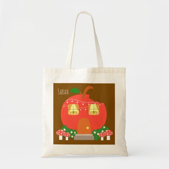 Tote Bag Pomme Fruit Frog House (Devant)