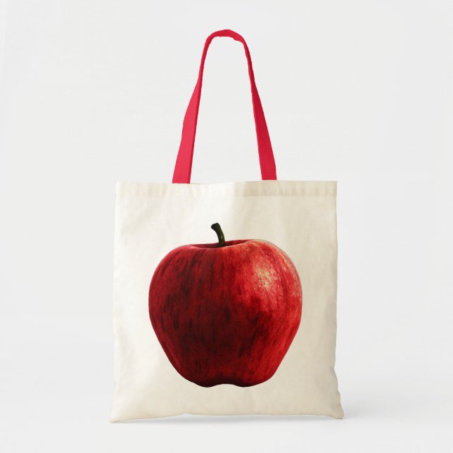 Tote Bag Pomme rouge brillante (Devant)