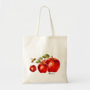 Tote Bag Pomme rouge personnalisée