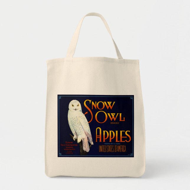 Tote Bag Pommes de Chouette des neiges (Devant)