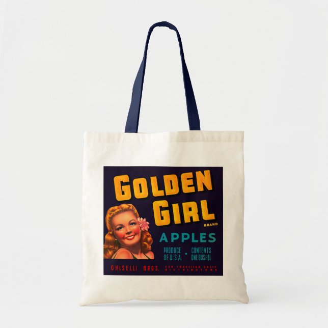 Tote Bag Pommes de fille d'or (Devant)