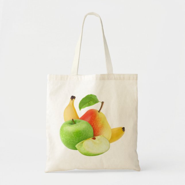 Tote Bag Pommes, poires et bananes (Devant)