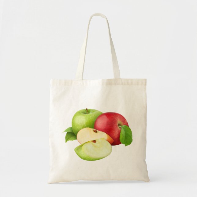 Tote Bag Pommes rouges et vertes (Devant)