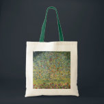 Tote Bag Pommier par Gustav Klimt, Art Nouveau Vintage<br><div class="desc">Apple Tree (1912) de Gustav Klimt est une peinture d'art vintage de l'époque victorienne Symbolisme. Une scène nature avec un pommier dans un verger sur une ferme aux fruits mûrs et aux fleurs de pommes. Le jardin fleuri est fleuri et fleuri. À propos de l'artiste : Gustav Klimt (1862-1918) était...</div>