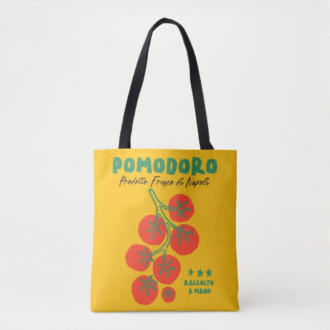 Tote Bag Pomodoro Tomate Jaune marché italien Fourre-tout (Devant)