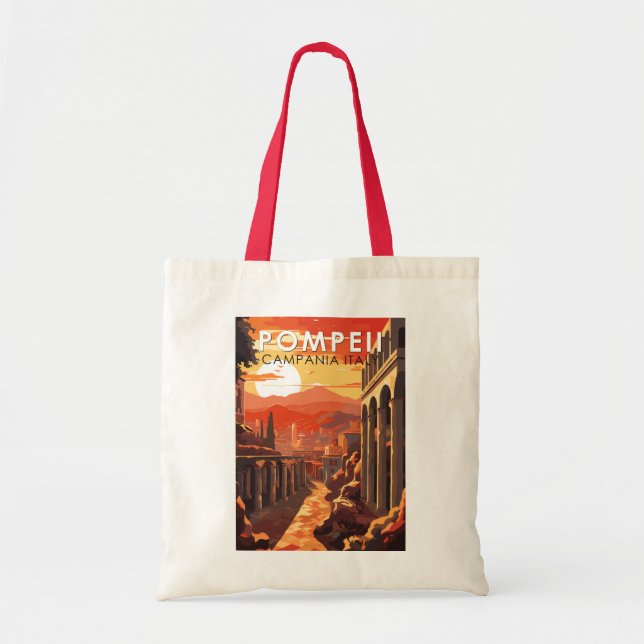 Tote Bag Pompeii Campanie Italie Travel Art Vintage (Devant)