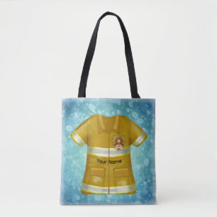 Tote Bag Pompier Bouclier Flammes