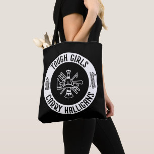 Tote Bag Pompier féminin Filles toux portent des halligans