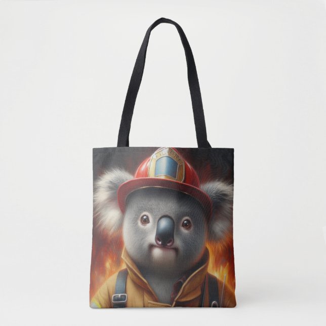 Tote Bag Pompier Koala (Devant)