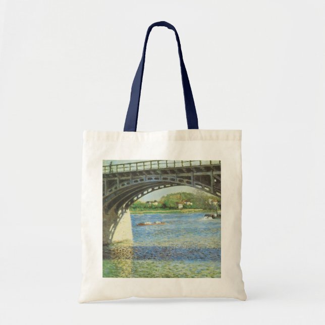 Tote Bag Pont à Argenteuil par Gustave Caillebotte (Devant)