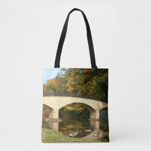 Tote Bag Pont arc-en-ciel en automne au Grove City College