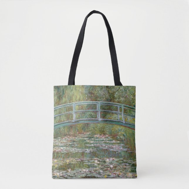 Tote Bag Pont d'art de Monet au-dessus d'un étang des (Devant)