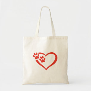 Tote Bag Pont du coeur en rouge - Choisir la couleur arriè