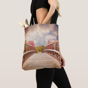 Tote Bag Pont rustique en bois dans le pays