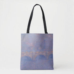 Tote Bag Pont Waterloo Effet Soleil Monet Peinture