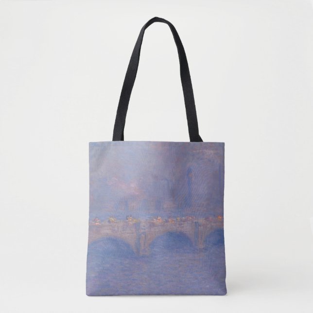Tote Bag Pont Waterloo Effet Soleil Monet Peinture (Devant)