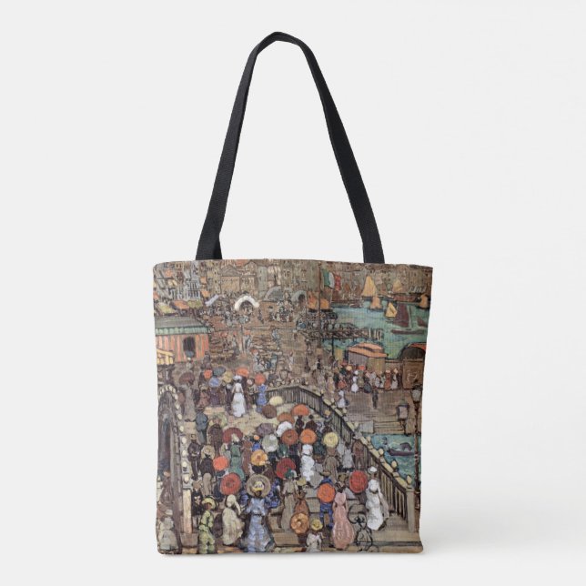 Tote Bag Ponte Della Paglia, Venise par Maurice Prendergast (Dos)