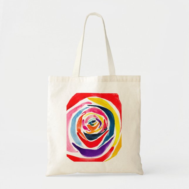Tote Bag Pop aquarelle rose Abstrait (Devant)