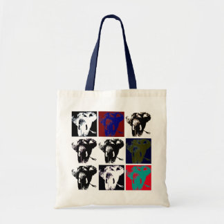 Tote Bag Pop Art Elephant Retro