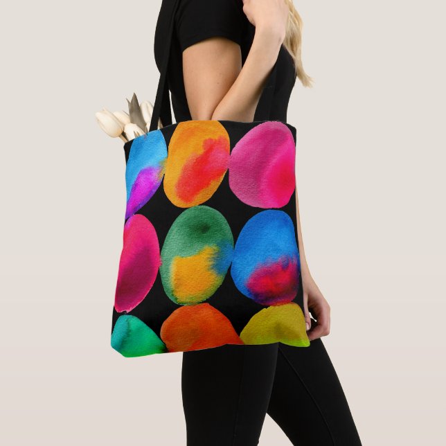 Tote Bag Pop art néon aquarelle (De près)