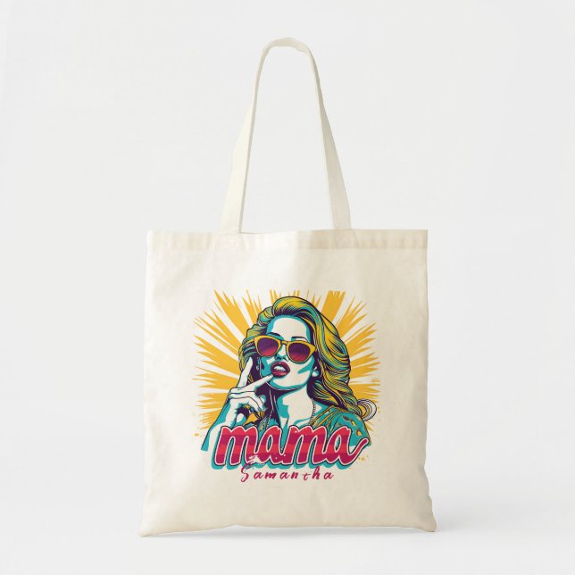 Tote Bag Pop Art Retro Personnalisé (5) (Devant)