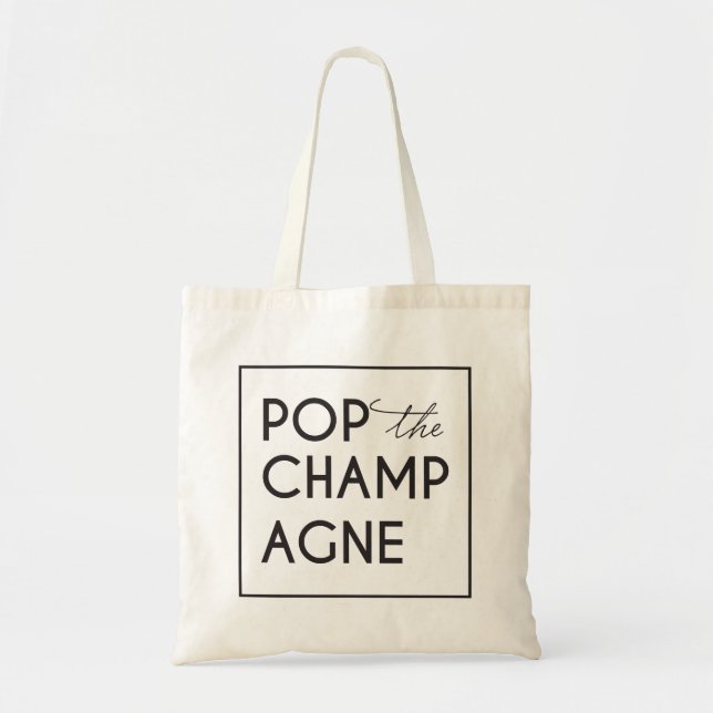 Tote Bag Pop The Champagne Bachelorette Fourre-tout (Devant)