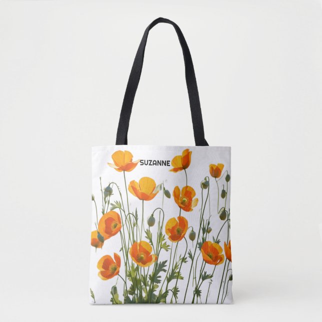 Tote Bag Poppies californiennes/galloises. Cadeau de la Fêt (Devant)
