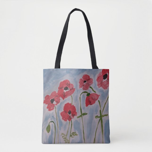 Tote Bag Poppies rouges sauvages (Devant)
