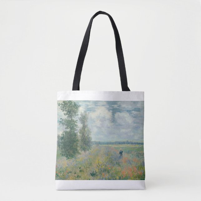 Tote Bag Poppy Fields near Argenteuil by Claude Monet (Devant)