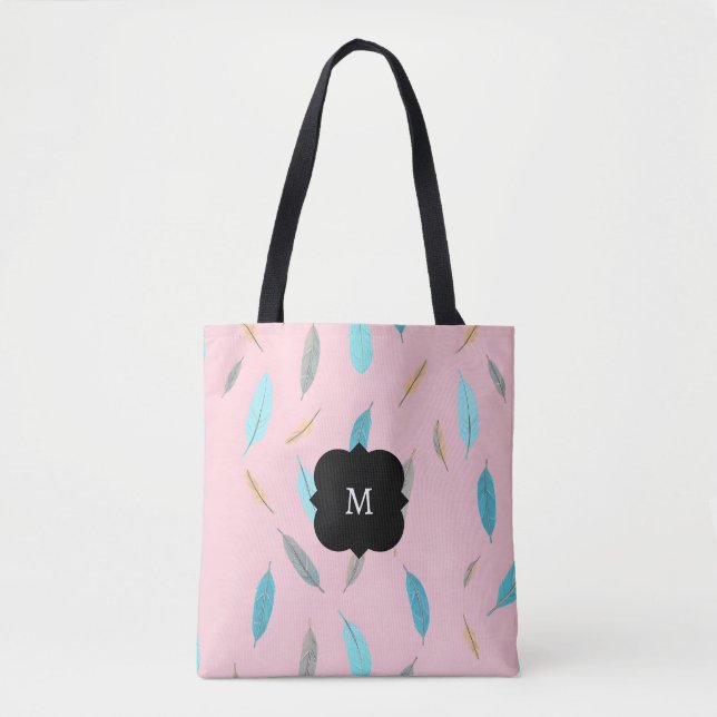 Tote Bag Popular Feathers Luxury Boho Collection (Devant)