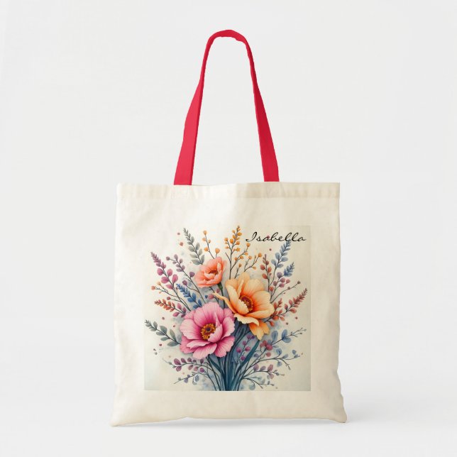 Tote Bag Popular Wildflowers Beautiful Luxury Collection (Devant)
