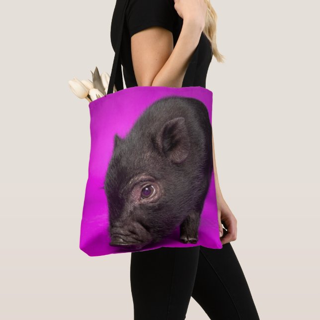Tote Bag Porc noir de bébé (De près)